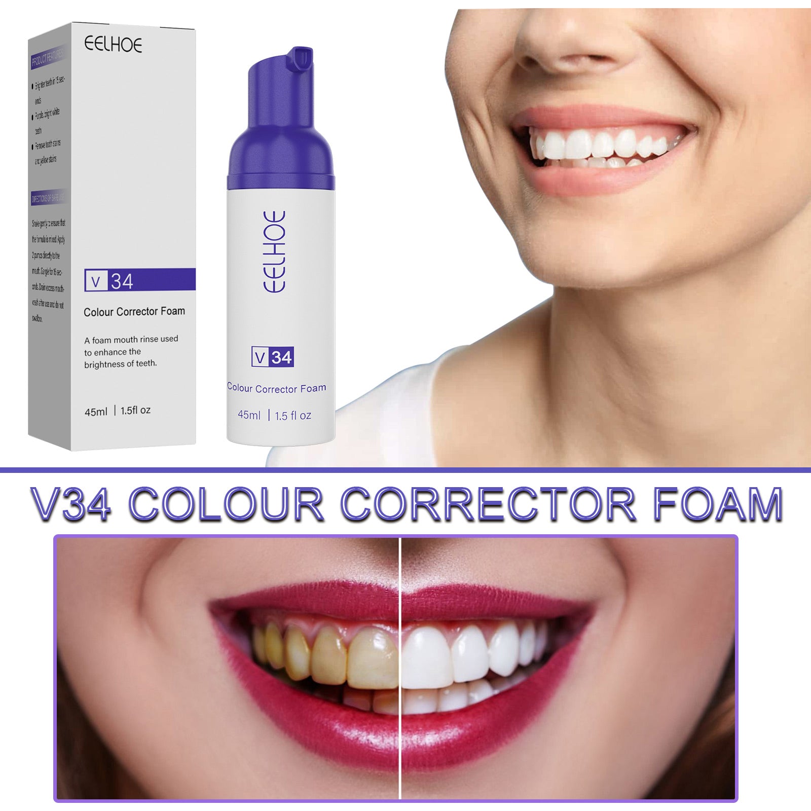 Foaming Whitening Toothpaste Toothpaste To Clean Tartar Stains, Freshen Breath And Whiten Teeth