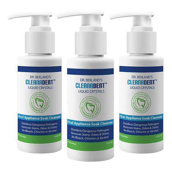 Dr. Berland's Cleanadent Liquid Crystals Oral Appliance Cleanser Travel Size 3pk