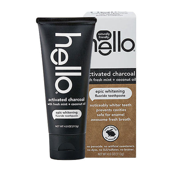 hello Activated Charcoal Epic Whitening Fluoride Toothpaste