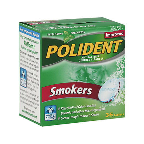 Polident Smokers Antibacterial Denture Cleanser